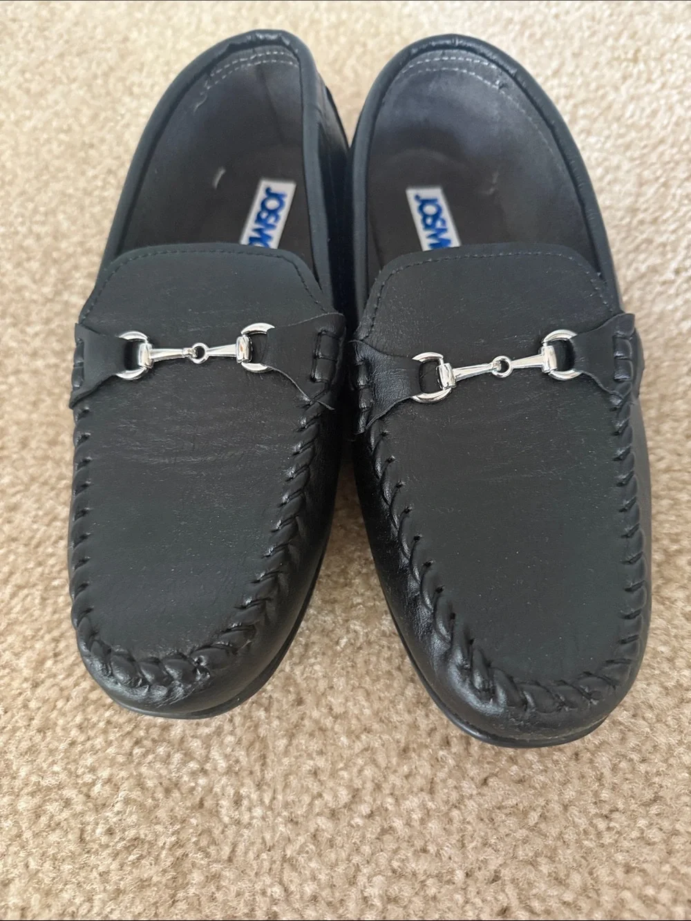 Josmo kids Black Slip-On Loafers with Silver Bit Detail